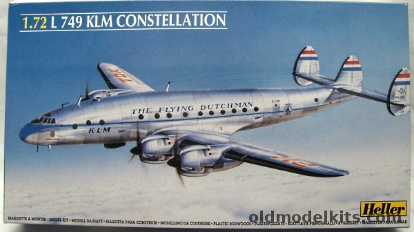 Heller 1/72 Lockheed L-749 Constellation - with KLM The Flying Dutchman Decals, 80393 plastic model kit